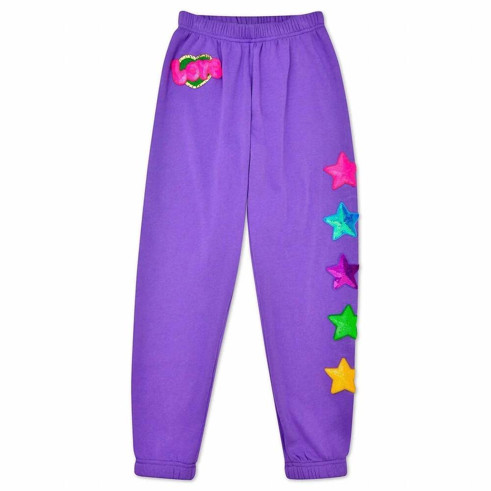 NEW ISCREAM girls' check it out sweatpants in purple